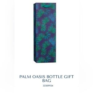 design DESIGN Palm Oasis glittery bottle gift bags/set of 2-6 sets = 12 bags-NEW